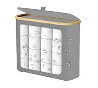 Cestino Per Carta Igienica In PVC Trasparente, Contenitore Con Coperchio, Ospitare 12 Rotoli, Ripostiglio Verticale Per Bagno, Ideale Per Armadietti Del Bagno, Riordino Del, Uso Domestico Quotid