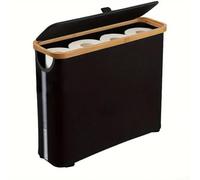 Cestino per carta igienica, in tessuto Oxford, porta carta igienica, può contenere fino a 12 rotoli di carta igienica, per cucina, casa, ufficio, WC (nero)