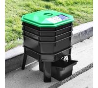 Cestino per compostaggio a vermi, efficiente sistema di vermicoltura per giardinaggio sostenibile e riciclaggio dei rifiuti alimentari