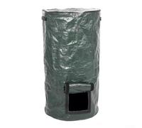 Cestino per compostaggio da giardino con coperchio e coperchio per il monitoraggio in tempo reale del compostaggio, sacchetto per la raccolta dei rifiuti in polietilene (verde, 45 x 80 cm)
