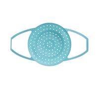 Cestino per Cottura A Vapore di Verdure - Blu Espandibile, Patate al Vapores, Spinaci,Asparagi, Peperoni | Cestello per Vapore in Silicone Regolabile, Griglia Resistente al Calore con Piedi Ro