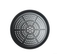 Cestino per cottura a vapore in pietra medicinale con materiale resistente al calore, bordi lisci lucidi per la sicurezza e fori uniformi per il vapore per una cottura uniforme (30 cm)