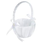 Cestino per fiori di nozze | 12 pollici | Cestino per fiori di raso per un corridoio elegante - con PVC leggero e design satinato, ideale per ragazze di fiori, regali e cerimonie di matrimonio