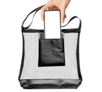 Cestino per foraggiamento - Borsa per raccolta in rete espandibile, organizer leggero, robusta tracolla per il trasporto, borsa da campo portatile, contenitore pieghevole per esterni, ideale per