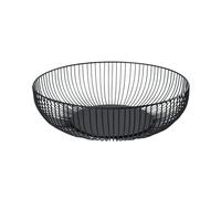 Cestino per frutta - Cestino rotondo nero con design cavo | Organizzatore di stoccaggio di pane, verdure e dolci per bancone della cucina o del soggiorno | Cestino regalo decorativo per