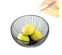 Cestino per Frutta in Metallo - Design a Fili Moderni Aggiunge Eleganza | Ciotola Pēr Frutta in Ferro Verdure e Snack | per Piano Cucina, Centrotavola, Vassoio di Archiviazione Saldato Resistente