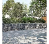 Cestino per gabbioni zincato per giardino e paesaggistica: cesti in pietra stabili come protezione per la privacy, muro di supporto o decorazione, resistente alle intemperie e senza attrezzi