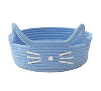 Cestino per gatti - Cestino portaoggetti in corda di cotone, Cesto giocattolo in corda di cotone intrecciata da 250 g, Cesti per biancheria ṕer animali da 1 pezzo, Cestini intrecciati piccoli, Organiz