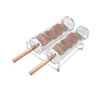 Cestino per grigliate - Griglia per barbecue | Supporto per barbecue, Bicchiere portatile per gabbia per griglia, strumento da cucina per verdure, gamberetti, carne | Set di per