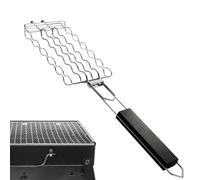 Cestino Per Grill All'aperto - Cestino Da Barba Da Barbecue In Acciaio Inox Portatile Pieghevole Per Gamberetti Con Gamberi Con Manico Rimovibile | Nesting Gilling Net | Campeggio Di Cucina In Ple
