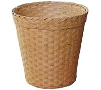 Cestino per il desktop, cestino intrecciato per intrecciato da 7x10 pollici cesto di carta da destra rotonda naturale per bagni e camere da letto.