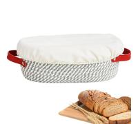 Cestino per il pane - Cesto per il pane, Vasca di fermentazione | Forniture per panetteria con fodera e copertura in tessuto, scatola per il pane a doppia maniglia per la conservazione dei
