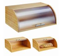 Cestino per il pane in bambù, in legno, 41 cm, contenitore per pane e panini, KL