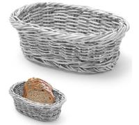 Cestino per il pane ovale in polipropilene, grigio, 190x120x60 mm - Hendi 426760