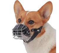 Cestino per il Viso in Metallo,Museruola per Cani con Cestello in Metallo Resistente ,Museruola per Cani Museruola Regolabile Traspirante,per Labrador/Corgi/Pastore Tedesco/Cavallo/Shiba Inu(X/L/XL)