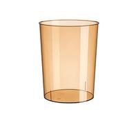 cestino per la carta straccia, 1 pz Cestino trasparente Tipo aperto Rifiuti Contenitore rotondo Casa Bagno Azienda Auto, 10L(Transparent Orange)