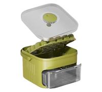 Cestino Per La Conservazione Del Ghiaccio- Vassoio Per Cubetti Di Ghiaccio Con Coperchio | Forma Per 25 blocchii Di Ghiaccio Con Contenitore | Versatile Accessori Da Cucina Per Cocktail E Bevande