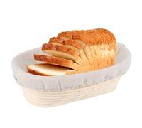 Cestino per la lievitazione del pane | Cestino ovale | Grande cestino per la prova | Cestini in rattan per la cottura del pane, strumento per di pane e farina sourdöugh con fodera