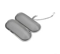 Cestino per la pulizia a maglia fine, 3 pezzi, con coperchio di sicurezza, supporto in acciaio inox 304 per gioielli e orologi, compatto color argento