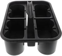 Cestino per la pulizia in plastica con manico integrato, resistente, per strumenti di pulizia dell'auto, organizer efficiente per uso domestico e commerciale, design elegante e pratico, utilità