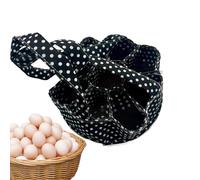 Cestino per la raccolta delle uova, cestino da collezione con 7 sacchetti | Borsa portaoggetti per uova d', per prodotti in fattoria, cucina, giardino, pasquale, cortile, proprietari
