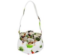 Cestino Per La Raccolta Delle Uova - Organizzatore In Tela Con 7 Tasche | Sacca Per La Conservazione Delle Uova,Per Fattoria Cucina Casa Cortile Giardino Pollaio Pollo Gallina