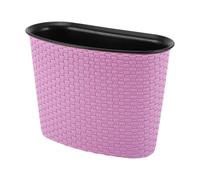 Cestino per la spazzatura appeso alla portiera motivo intrecciato rosa e viola