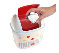 Cestino per la spazzatura da desktop, con coperchio, compatto, per, il piano di lavoro, il mini contenitore coperto per il bagno, la camera 'auto e l'amministrazione esterna