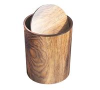 Cestino per la spazzatura retrò - della spazzatura del coperchio vintage, contenitore per rifiuti di grande capacità, pattumiera PP eco -adatto, cesto decorativo design classico, supporto per
