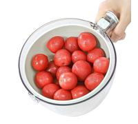 Cestino per lavaggio verdure - di scarico girevole con manico, colino multifunzione e colino | per cucina preparazione insalata pulizia frutta verdura bacche sotto il rubinetto o lavello