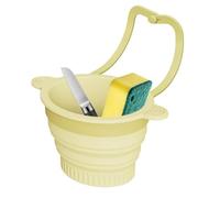 Cestino per lavello da cucina - Accessorio in silicone multifunzionale pieghevole da parete - Cestino colino per scarico del lavello - per insalata, miscelazione, pulizia, cucina, preparazione e