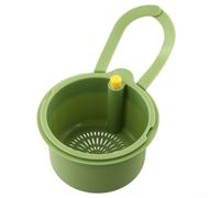 Cestino per lavello in ABS per verdure - Cucina per scolare il grano con maglia fine salvaspazio per appendere i bordi per appendere frutta lavaggio pasta drenante filtro risciacquo (verde/bianco