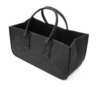 Cestino per Legna da Ardere in Feltro, Borsa in Feltro per Legna da Ardere con Manico Rinforzato, Cesto Porta Legna Pieghevole, Portalegna Cam-ino Portatile, Borsa Porta Tronchi, Portalegna da Interno