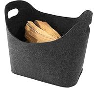 Cestino per legna da ardere, in feltro, grande, per camini, legna da ardere, cestino multiuso per la spesa e l'organizzazione di giornali