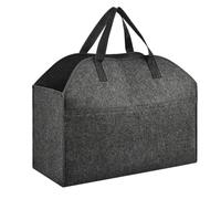 Cestino per legna da ardere in feltro, manici robusti, borsa per legna da ardere, borsa per legna da ardere, multiuso, custodia per vestiti, 55,8 x 25,4 x 43,1 cm