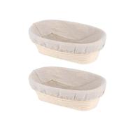 Cestino per lievitazione del pane con fodera, cestino ovale per pane da 24 cm, cestino per lievitazione del pane, cestino per lievitazione del pane in rattan, strumento per la cottura del pane e