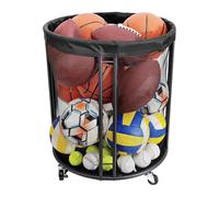 Cestino per lo stoccaggio delle sfere - portatile portatile per garage | Peste di sfere di grande capacità | Scatola del contenitore versatile | Borsa a magazzini mesh per calcio, basket, pallavolo
