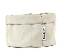 Cestino per pane in tessuto cestino per panini cestino per la colazione cesto portaoggetti in 100% cotone per la colazione il ponticello il fasciatoio la conservazione e le festività (Nature Beige)