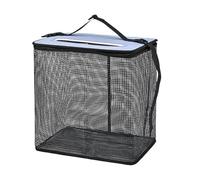 Cestino per pesci in dimensioni grandi e piccole, portatile e pieghevole | Secchio da pesca pieghevole, per barbecue, kayak, barca, campeggio, con cestino per pesci in rete