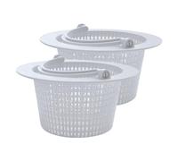 Cestino per piscina - Cestini per skimmer per piscina con manici, 2 x filtri di scarico di ricambio per la pulizia di , giardino, spa, rimozione detriti foglie