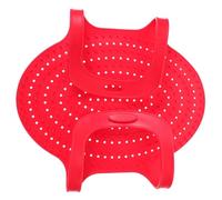 Cestino per Pollo da Barbecue in Silicone Rosso Manico