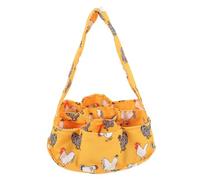 Cestino per Raccolta delle Uova in Canvas 7 Tasche Arancia | Riutilizzabile, per Uova di Quaglia e Gallina, Adatto a Piccola Fattoria e Cortile, Motivo Adorabile
