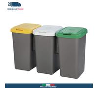 Cestino per Raccolta Differenziata 75 Litri, Multicolore78,5 X 32 X H 47
