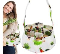 Cestino Per Raccolta Uova,Organizzatore In Tela Con 7 Tasche | Sacca Per La Conservazione Delle Uova - Per Fattoria Cucina Casa Cortile Giardino Pollaio Pollo Gallina