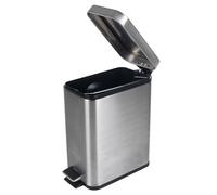 Cestino per rifiuti Beldray® LA041173SS con pedale e coperchio con abbassamento automatico, 5 litri, in acciaio inossidabile