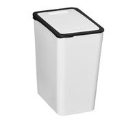 Cestino per rifiuti con coperchio - Cestino Slim Press Top 13L compatto | Contenitore per il riciclaggio per interni, cucina estetica, camera da letto igienica, bagno, soggiorno casa versatile