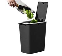 Cestino per Rifiuti da Cucina con Coperchio,Secchio Per Rifiuti - Sottile Moderno 130dl Riciclabile Con Pressione Superiore Per Casa Cucina Bagno