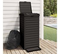 vidaXL Cestino per Rifiuti da Esterno Nero 41x41x86 cm Polipropilene