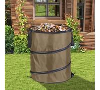 Cestino per rifiuti da giardino, autoportante e robusto, cestino per rifiuti portatile, pieghevole con clip per foglie verdi, rifiuti, ritagli di prato e rifiuti da giardino secchio pieghevole