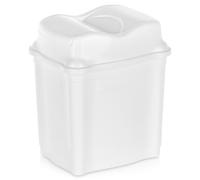 Cestino per rifiuti in plastica, bianco, 5 l